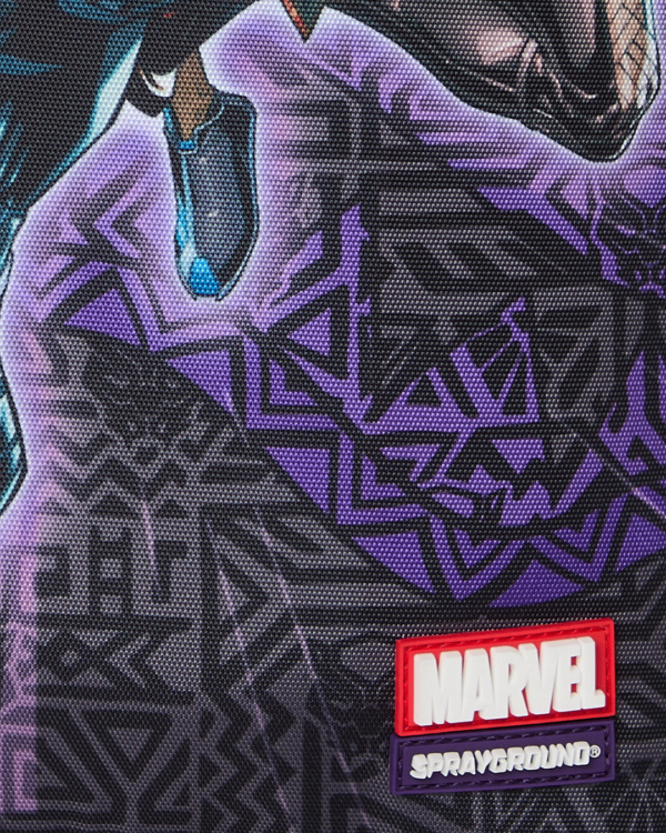 B9120_9 MARVEL BLACK PANTHER WAKANDA FOREVER WHTCHECK BACKPACK