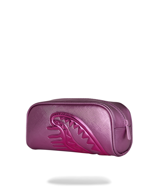 B9526_3 METALLIC PINK METALLIC DRIP POUCH