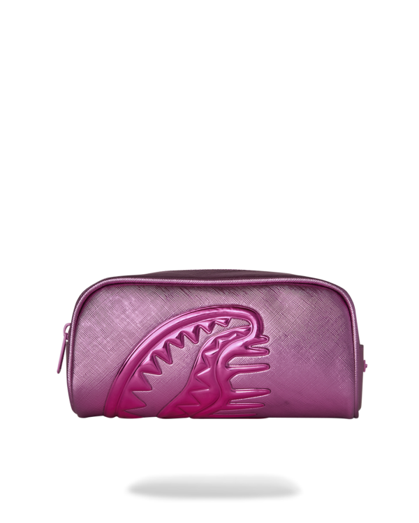 B9526_4 METALLIC PINK METALLIC DRIP POUCH