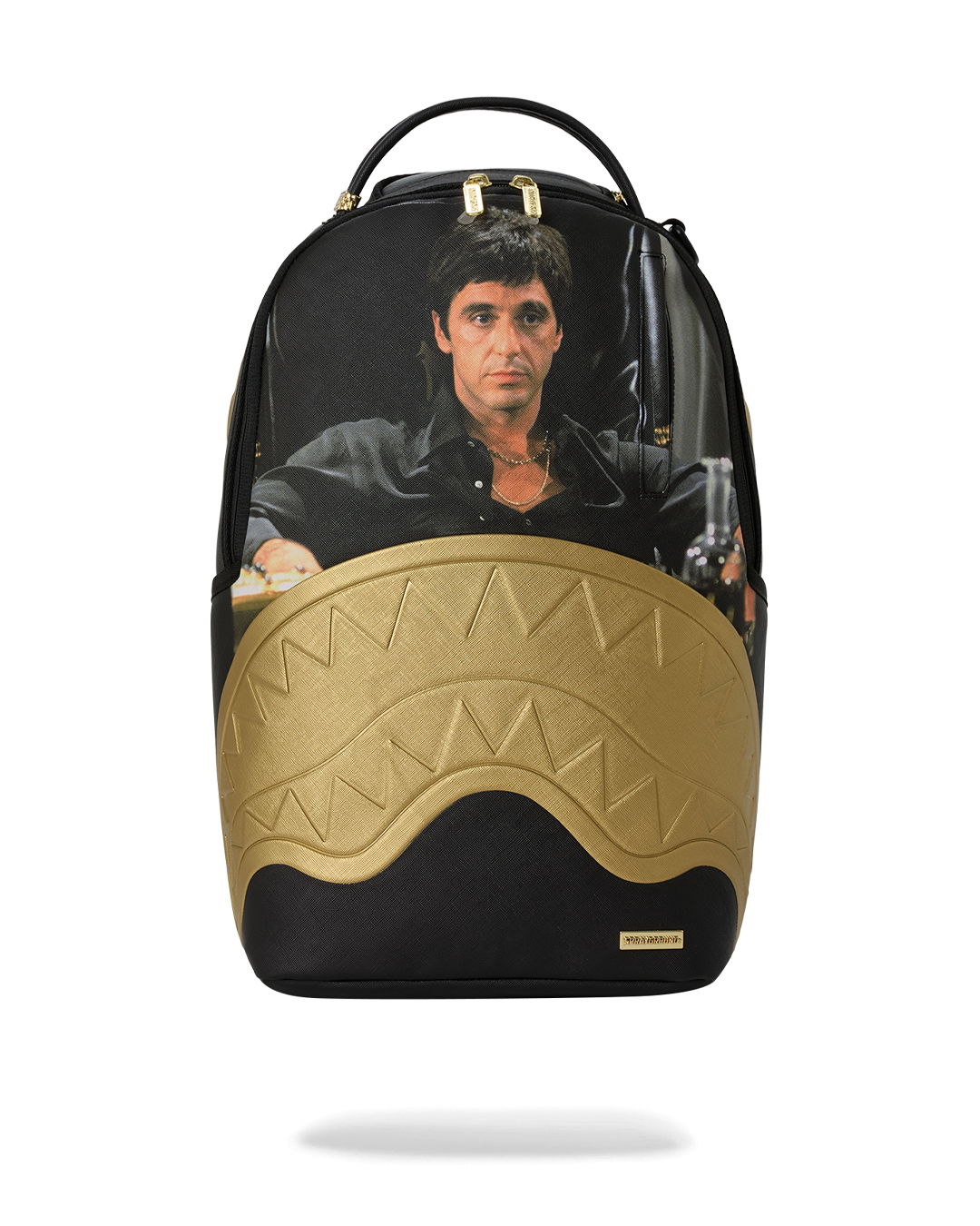 B9555_1 SCARFACE GOLD EMBOSSED BACKPACK