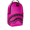 SHARK CENTRAL WHITE STENCIL SHARK PINK NYLON BACKPACK
