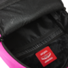 SHARK CENTRAL WHITE STENCIL SHARK PINK NYLON BACKPACK