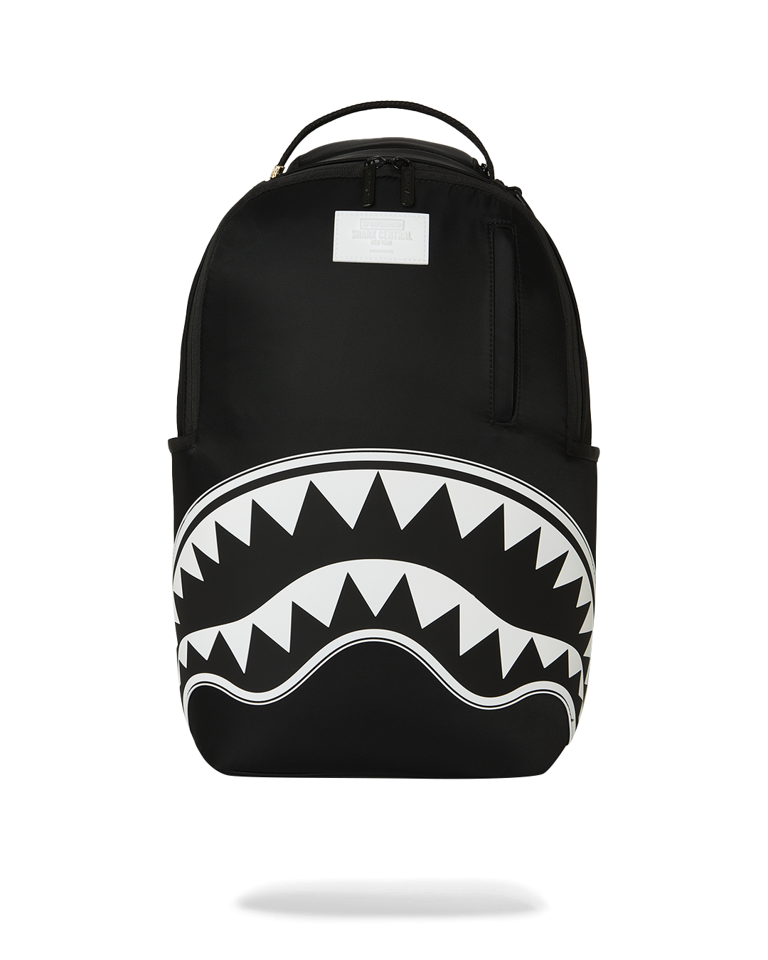 SHARK CENTRAL WHITE STENCIL SHARK BLACK NYLON BACKPACK