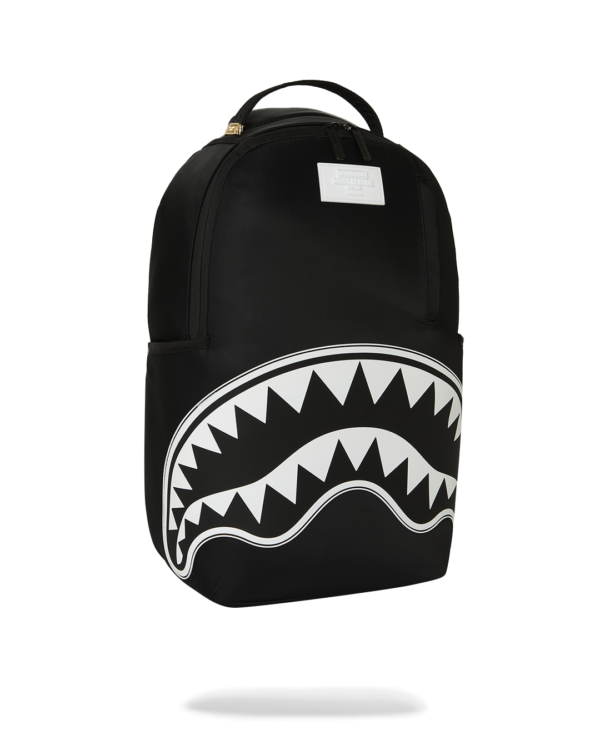 SHARK CENTRAL WHITE STENCIL SHARK BLACK NYLON BACKPACK