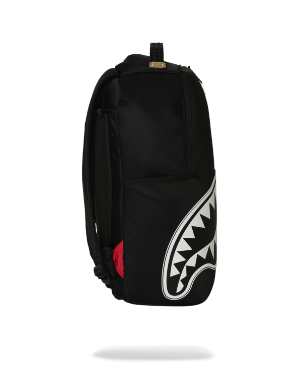 SHARK CENTRAL WHITE STENCIL SHARK BLACK NYLON BACKPACK