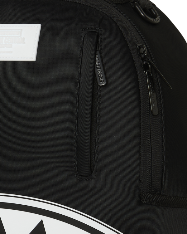 SHARK CENTRAL WHITE STENCIL SHARK BLACK NYLON BACKPACK