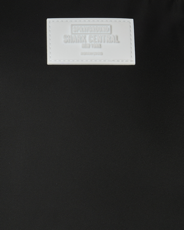 SHARK CENTRAL WHITE STENCIL SHARK BLACK NYLON BACKPACK
