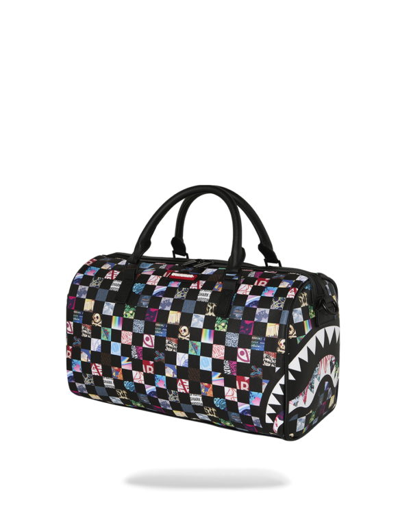 D9439_3 CRAZY CHECK MINI DUFFLE