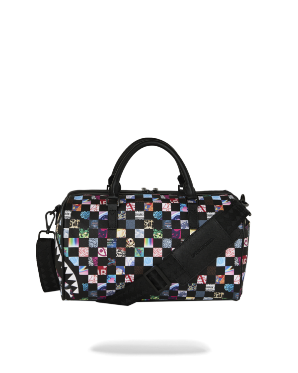 D9439_4 CRAZY CHECK MINI DUFFLE