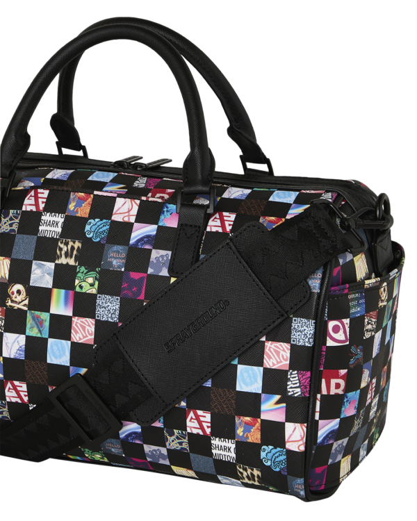 D9439_5 CRAZY CHECK MINI DUFFLE