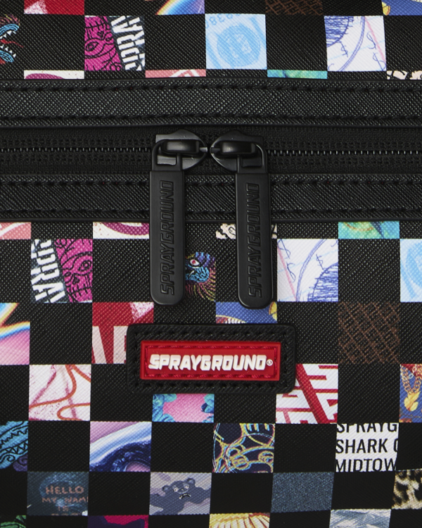 D9439_6 CRAZY CHECK MINI DUFFLE