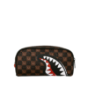 SHARK IN PARIS WTF BUBBLE BROWN CHECK POUCH