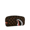 SHARK IN PARIS WTF BUBBLE BROWN CHECK POUCH