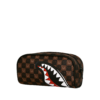 SHARK IN PARIS WTF BUBBLE BROWN CHECK POUCH