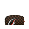 SHARK IN PARIS WTF BUBBLE BROWN CHECK POUCH