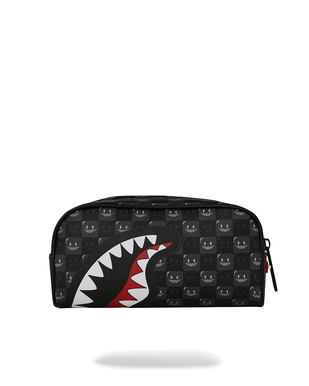 SHARK IN PARIS WTF BUBBLE BLACK CHECK POUCH