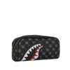 B9316_2 SHARK IN PARIS WTF BUBBLE BLACK CHECK POUCH