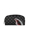B9316_4 SHARK IN PARIS WTF BUBBLE BLACK CHECK POUCH