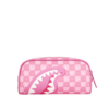 PINK NEW CHECK FACES POUCH