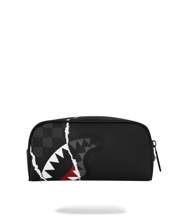 CENTER RIP REVEALING GRAY CHECK POUCH