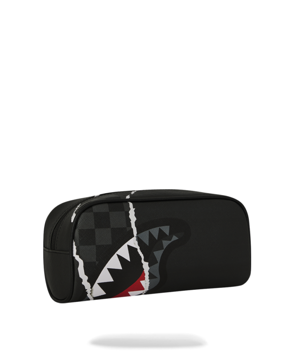 CENTER RIP REVEALING GRAY CHECK POUCH