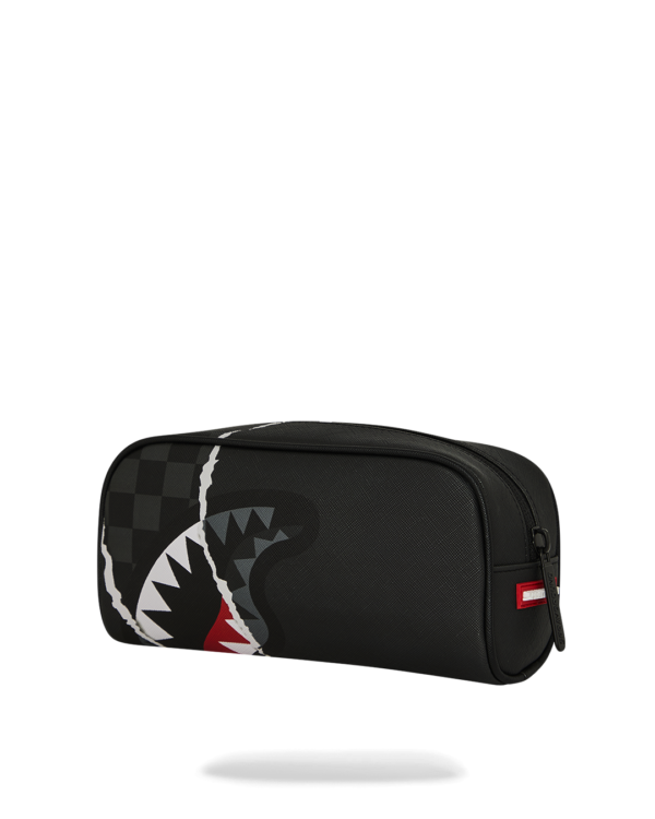 CENTER RIP REVEALING GRAY CHECK POUCH