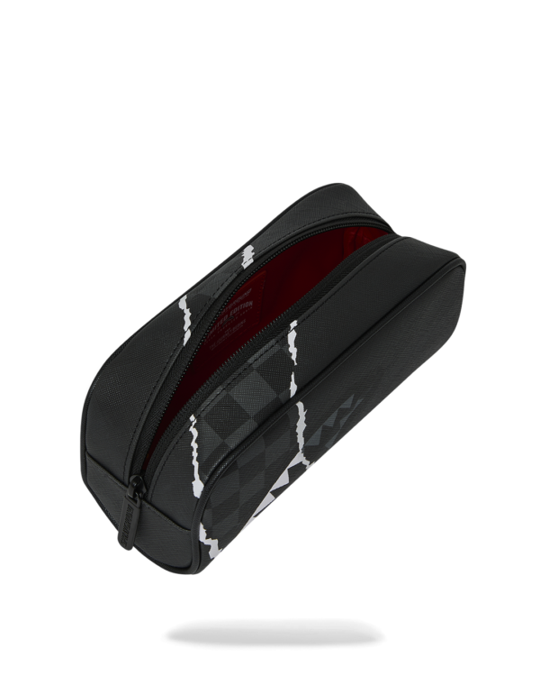 CENTER RIP REVEALING GRAY CHECK POUCH