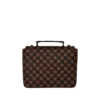 SHARKS IN PARIS WTF BUBBLE BROWN CHECK HANDBAG